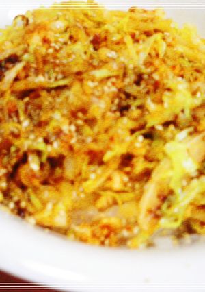 ランチに♪ひき肉とキャベツの味噌コチュ丼-レシピのメイン写真