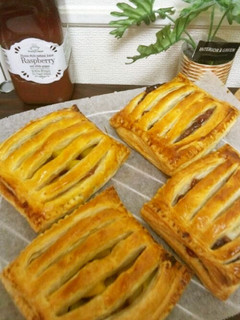冷凍パイシートで簡単!桃のあずきパイ♪-レシピのメイン写真
