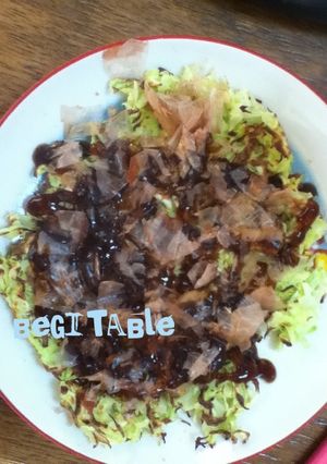 ヘルシーすぎる！キャベツお好み焼き♡-レシピのメイン写真