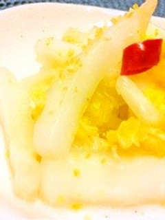 “一日料亭で修業した白菜の茎”の漬物-レシピのメイン写真