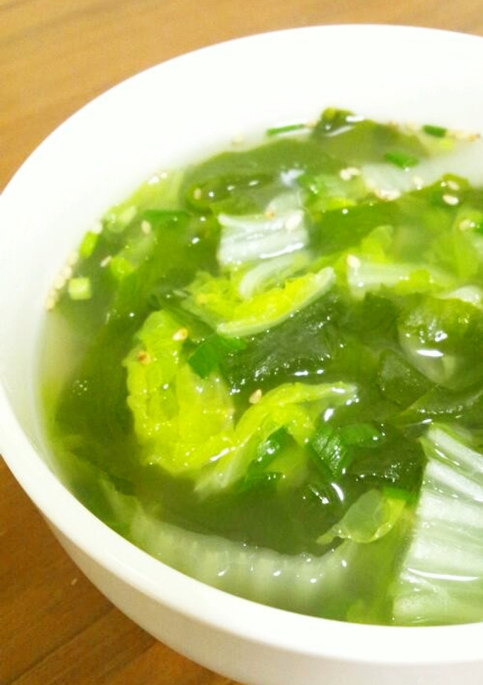 白菜とワカメのあっさり生姜スープ-レシピのメイン写真