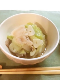 キャベツと豚バラ肉のさっと煮 もつ鍋 風-レシピのメイン写真