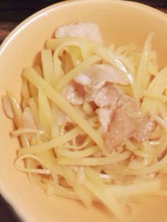 じゃがいもと豚肉の炒め物-レシピのメイン写真