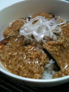 *なすの挽肉あんかけ丼*-レシピのメイン写真