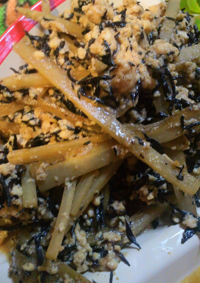 ごぼうとひじきの炒り豆腐-レシピのメイン写真