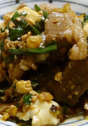 牛肉と豆腐ニラの中華風炒め-レシピのメイン写真
