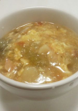 野菜とベーコンのトマたまスープ♫-レシピのメイン写真