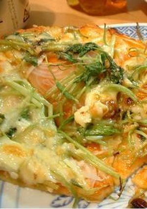 水菜のピザ-レシピのメイン写真