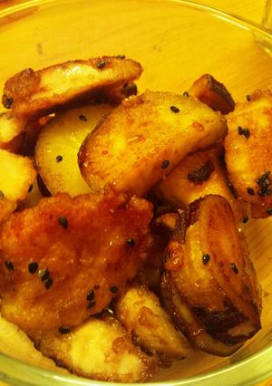 お芋とむね肉の揚げ甘辛炒め-レシピのメイン写真