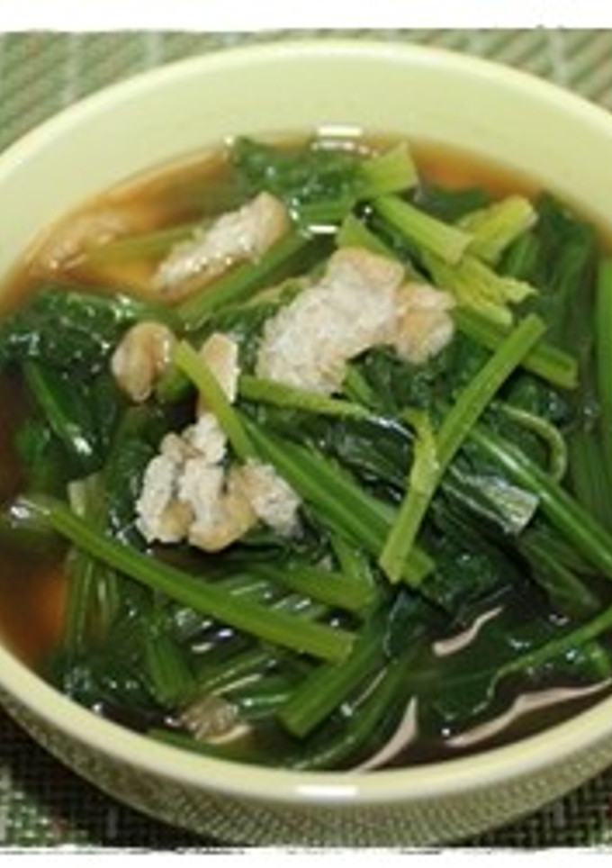 ２分で完成☆ほうれん草と油揚げの煮物☆-レシピのメイン写真