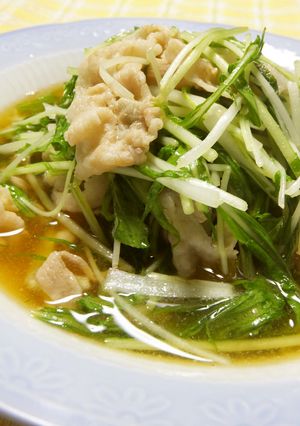 超簡単♪豚肉と水菜のハリハリ煮-レシピのメイン写真