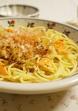 ランチに☆簡単！お茶漬けのパスタ-レシピのメイン写真