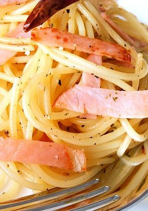 村上食堂●カリカリハムのスパゲティー-レシピのメイン写真
