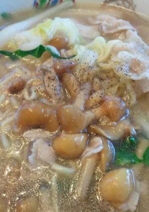 これは絶品！ナメコ入り即席塩ラーメン-レシピのメイン写真