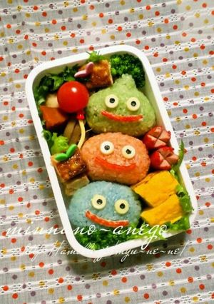 ＊キャラ弁＊スライムおにぎり-レシピのメイン写真