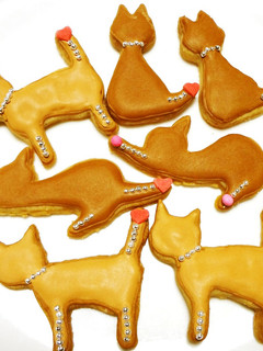 アイシングクッキー○ネコ○茶○白○-レシピのメイン写真