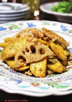スパイシーなさつま芋と蓮根・くるみ-レシピのメイン写真