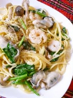牡蠣と海老のクリームパスタ♪-レシピのメイン写真