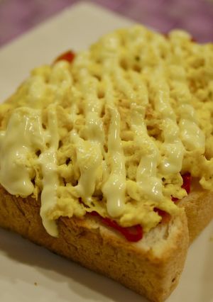 ひと手間かけたトマト卵トースト-レシピのメイン写真