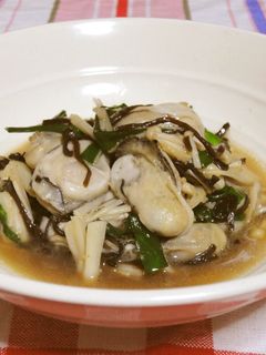 牡蠣の塩昆布炒め-レシピのメイン写真