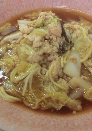 鶏ミンチと白菜の旨とろみあん麺-レシピのメイン写真