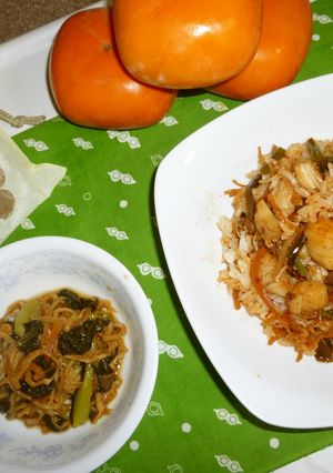 貝柱ときのこのキムチ風黒にんにく炒めご飯-レシピのメイン写真
