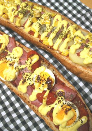 フランスパンで超簡単ピザトースト-レシピのメイン写真