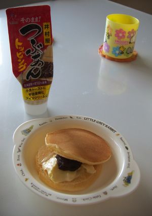 つぶあんトッピングで☆バターどら焼き風-レシピのメイン写真