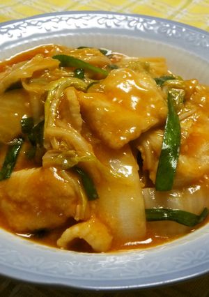 白菜と鶏肉のケチャップ炒め-レシピのメイン写真