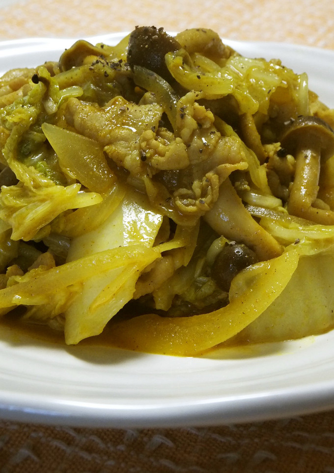 白菜と豚肉のカレー炒め-レシピのメイン写真