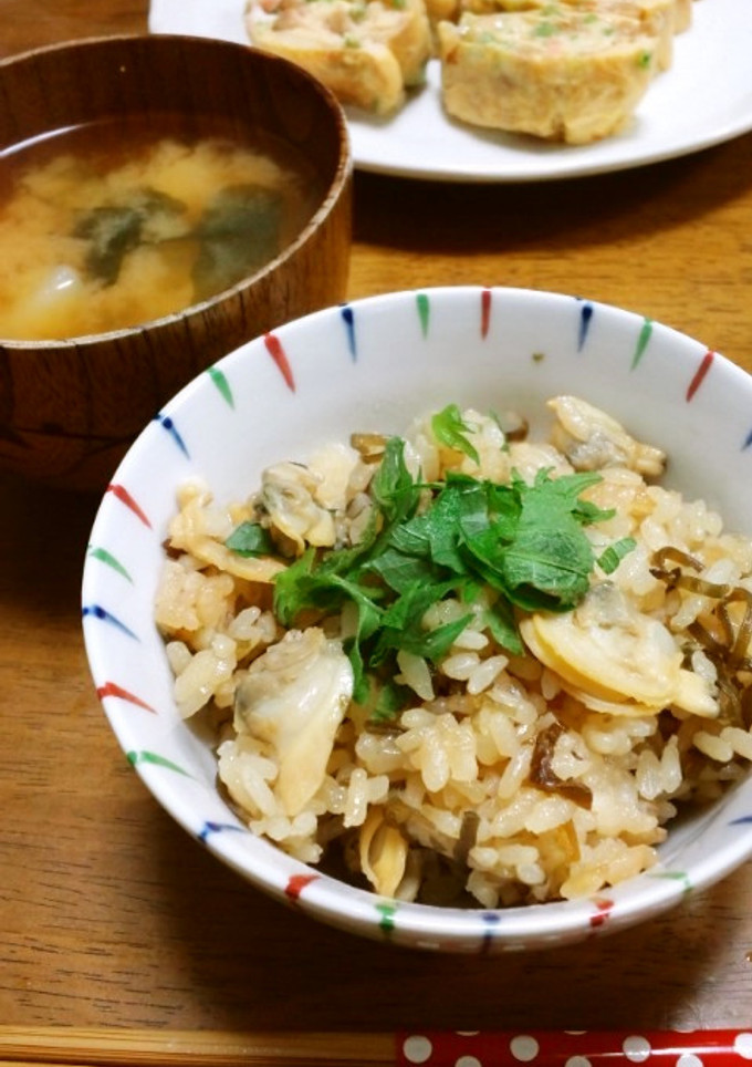 あさりと塩昆布の炊き込みご飯-レシピのメイン写真