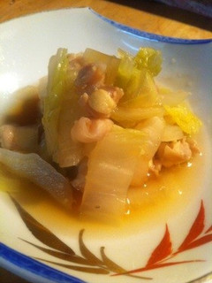 白菜と鶏軟骨のスープ&ポン酢のお浸し-レシピのメイン写真