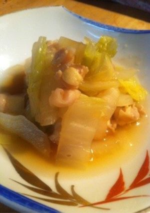 白菜と鶏軟骨のスープ＆ポン酢のお浸し-レシピのメイン写真