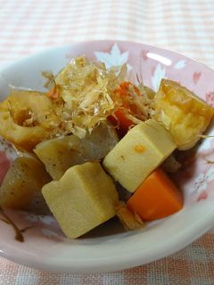 お手軽~♪こんにゃくと高野豆腐の煮物-レシピのメイン写真