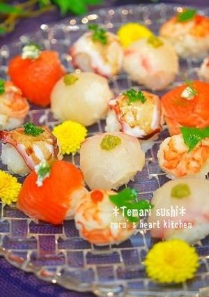 ✿ころころ♫一口手毬寿司✿-レシピのメイン写真