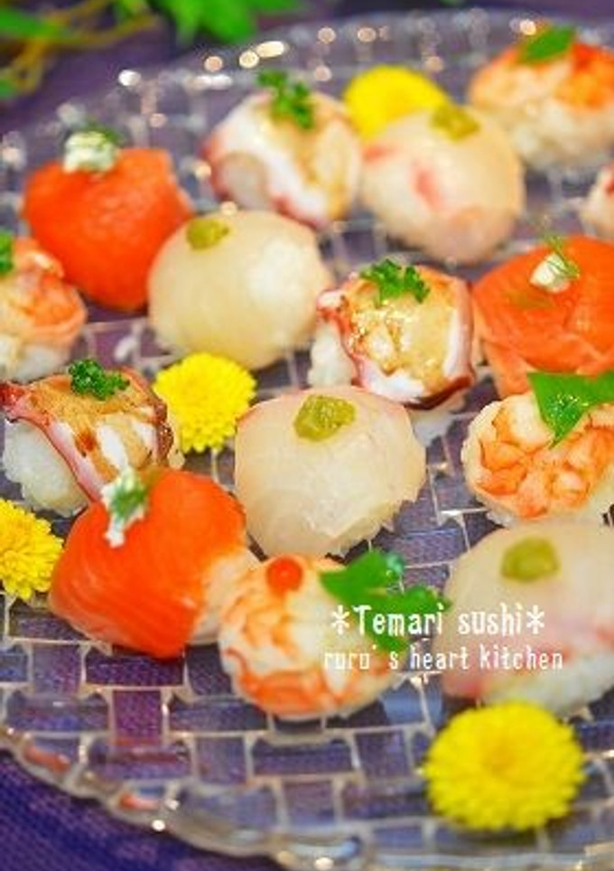 ✿ころころ♫一口手毬寿司✿-レシピのメイン写真