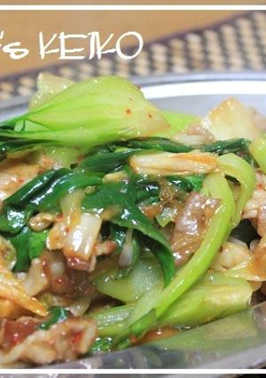 豚肉とチンゲンサイのキムチ炒め-レシピのメイン写真