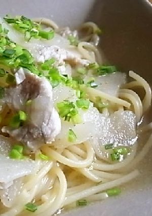 カブと鶏のあっさりスープスパ柚子胡椒風味-レシピのメイン写真