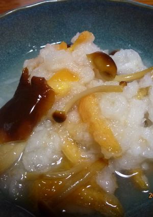 柿と野生種エノキのみぞれ和え-レシピのメイン写真