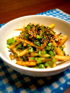 大根の皮&葉の簡単めんつゆオイきんぴら-レシピのメイン写真
