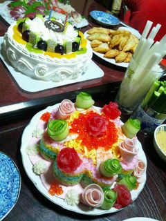 鮮やか☆お寿司ケーキ-レシピのメイン写真