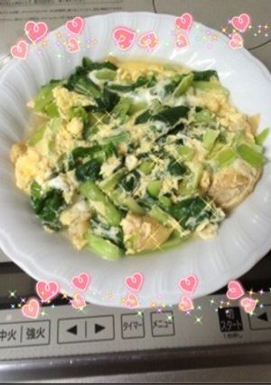 油揚げとチンゲンサイの卵とじ-レシピのメイン写真