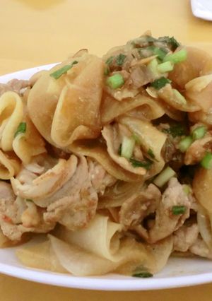 スライス大根と豚肉のにんにく醤油炒め-レシピのメイン写真