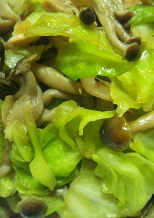キャベツ炒め（きのこ入り）-レシピのメイン写真
