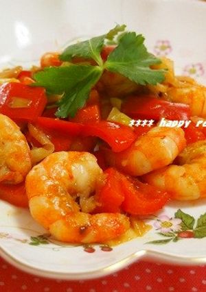 パプリカとエビのパプリカ風味炒め-レシピのメイン写真