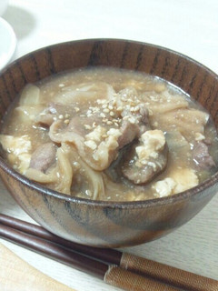 牛肉ときのこの味噌ごま汁-レシピのメイン写真