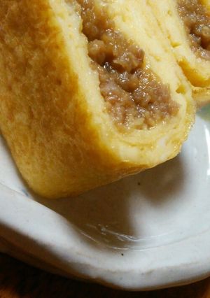 卵焼きに肉味噌巻き込みました･∀･-レシピのメイン写真