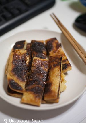酔っぱらいのショウガとワサビの油揚げ焼き-レシピのメイン写真