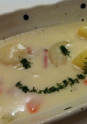 一材料！とろけるチーズで、濃いシチュー♡-レシピのメイン写真