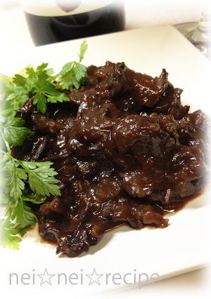 砂肝の筋で☆とろとろ赤ワイン煮-レシピのメイン写真